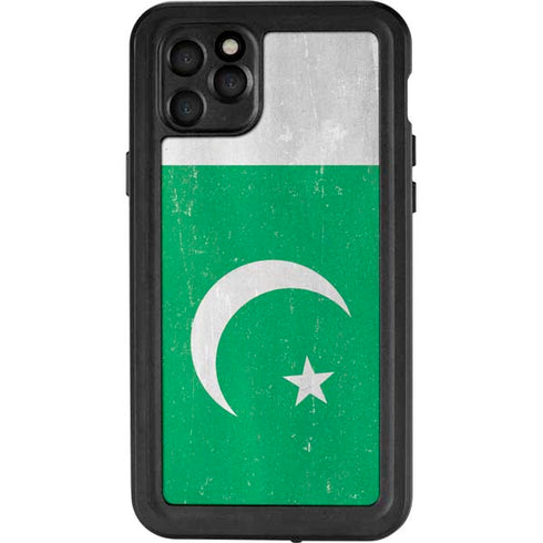 Pakistan Flag Distressed iPhone 11 Pro Max Waterproof Case